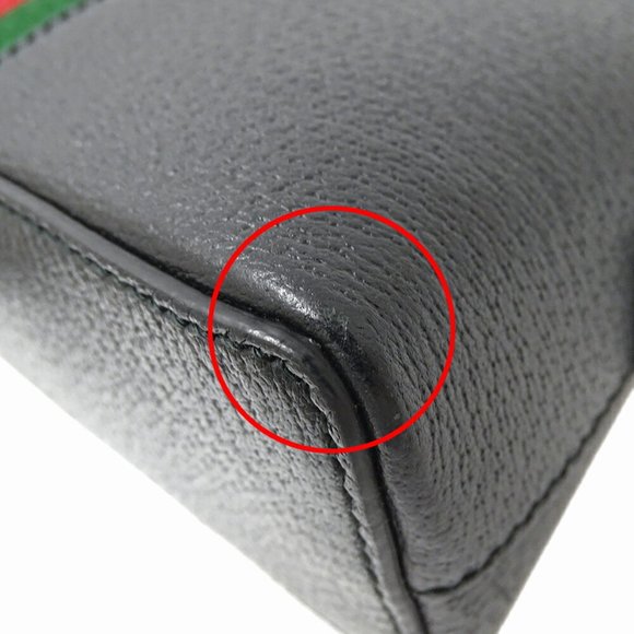 GUCCI Women's Shoulder Bag Shelly GG Marmont Leather Black 499621 - Picture 11 of 14